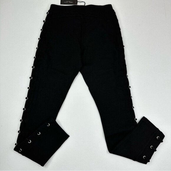 Romeo & Juliet‎ NWT Black Grommet Stretchy Mid-Rise Grunge Leggings S/W26/L28 - Picture 4 of 11